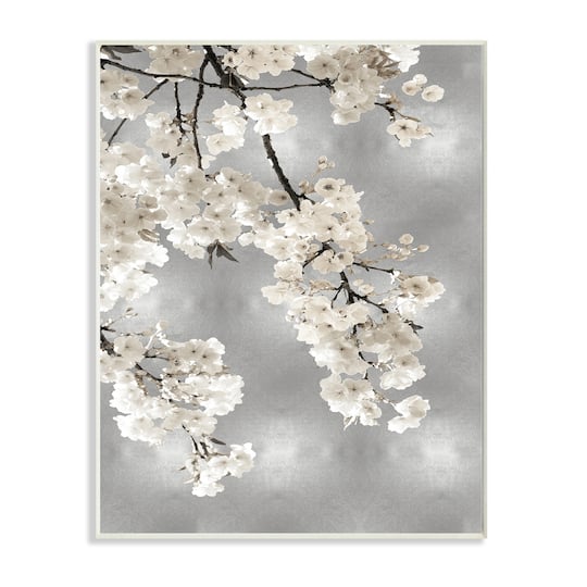 Stupell Industries Spring Blossoms White Flowers Tree Branch Wall Plaque